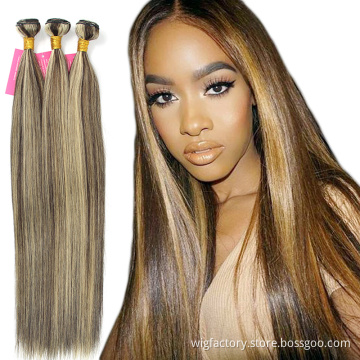 Wholesale cheap 613 blonde omber straight hair bundles, omber double drawn human hair bundles, piano blonde double drawn hair